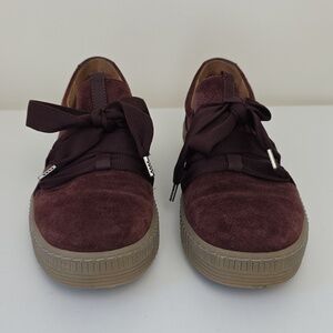 Gabor Maroon Suede Sneakers.  Size UK 5;  US 7